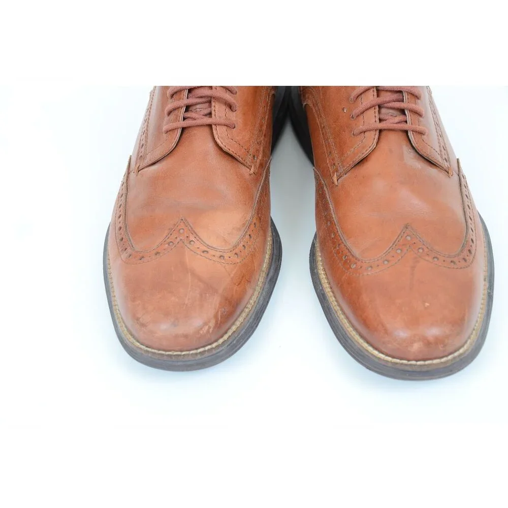 Cole Haan Mens 10.5 Original Grand Wingtip Oxford Woodbury Java Preppy Old Money